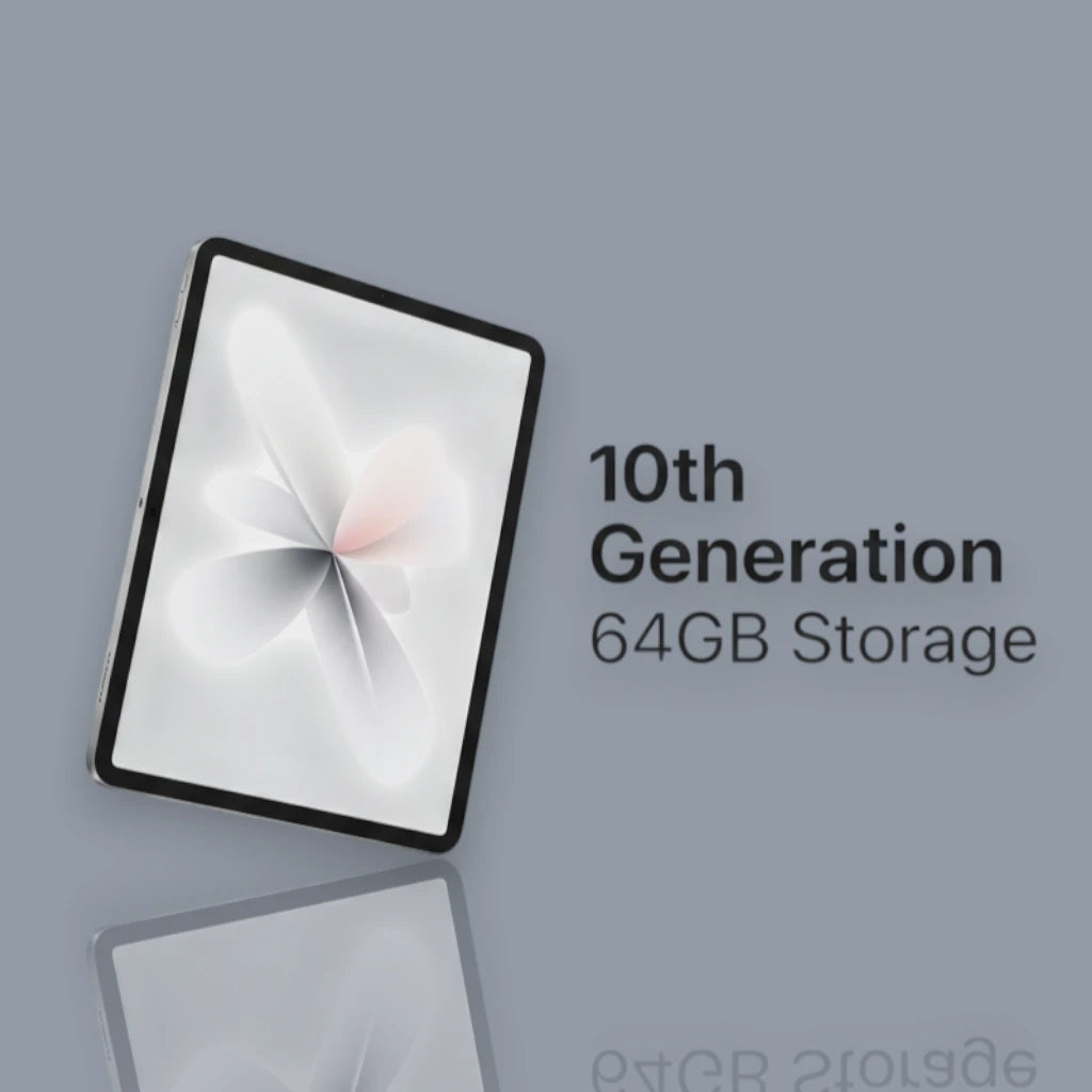 Apple iPad 10th Gen tablet front view with large display for study and work