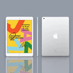 Apple iPad 7th Gen tablet front view with large display for study and office work