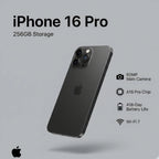 Black Titanium iPhone 16 Pro slim profile Apple latest flagship smartphone 256GB