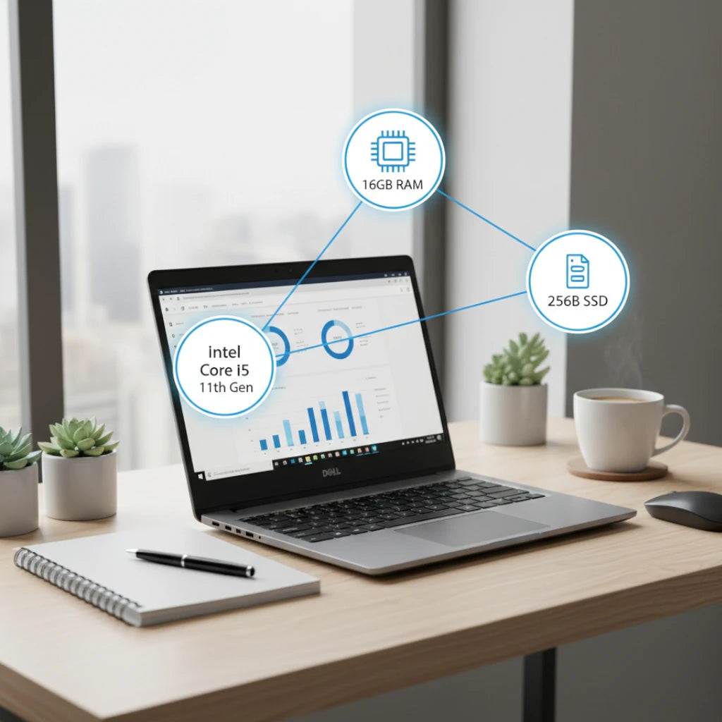 Dell 5320 Laptop Intel Core i5 11th Gen 16GB RAM 256GB SSD Business Performance Laptop