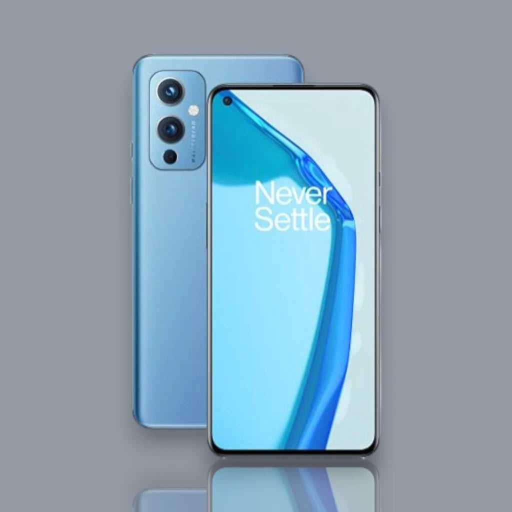 OnePlus 9 smartphone front view with smooth display