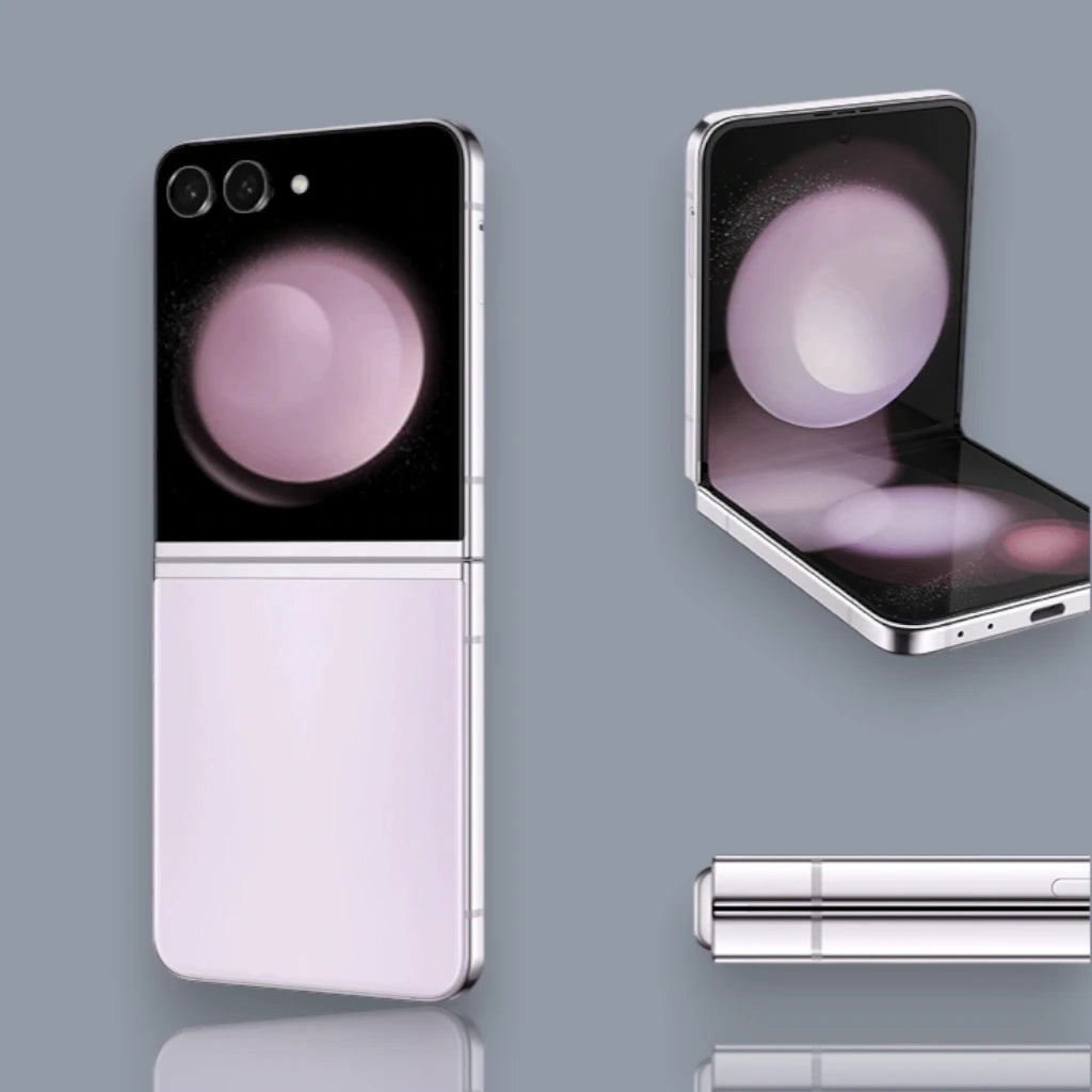 Samsung Z Flip 5 unfolded display Android foldable phone