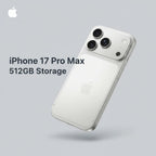 Silver iPhone 17 Pro Max slim profile latest Apple flagship smartphone