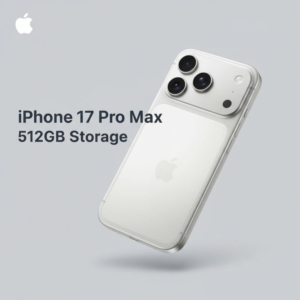 Silver iPhone 17 Pro Max slim profile latest Apple flagship smartphone
